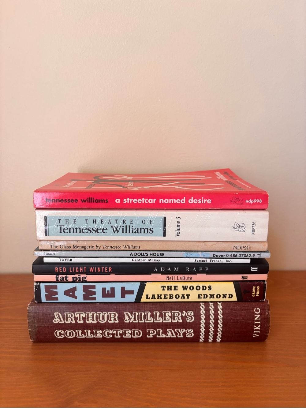 Stack of Classic Play Scripts featuring Tennessee Williams, Arthur Miller etc